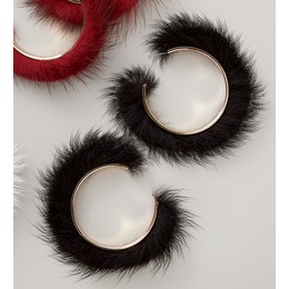 Faux-Fur Hoops, , large