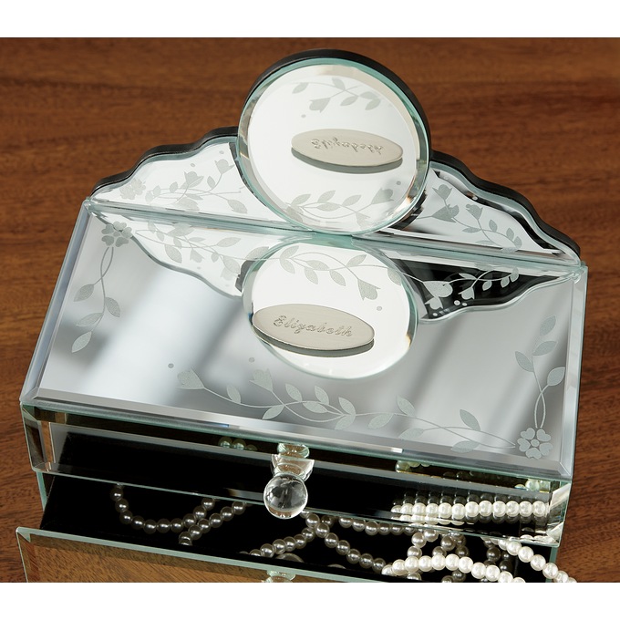 Mirrored Jewelry Box with Drawers, , large