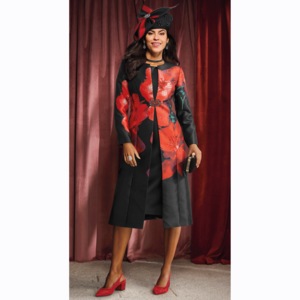Exploded Floral Jacket Dress, , large