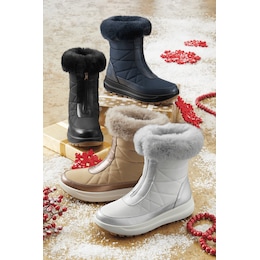 Flexus Corinia Front-Zip Faux Fur Cuff Boot by Spring Step, , large