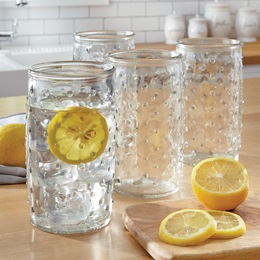 Set of 4 Hobnail Tumblers, , large