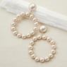 Faux Pearl Drop Hoop Earrings, , large