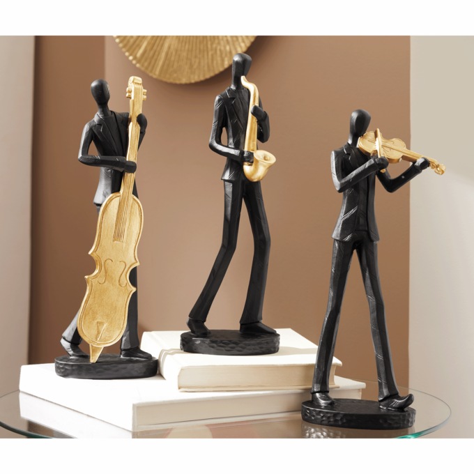 Set of 3 Jazz Musician Figurines, , large