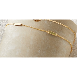 10K Gold Bar Bracelet, , large