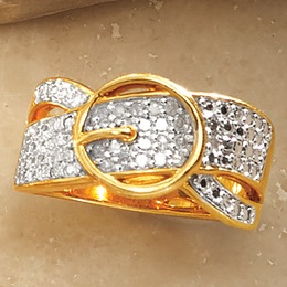 Diamond Buckle Ring, , large