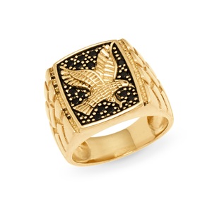 Men's Pave Eagle Ring, , large