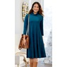 Funnel-Neck Babydoll Dress, , large