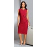 Arleen Embellished Bow Sheath Dress, , large
