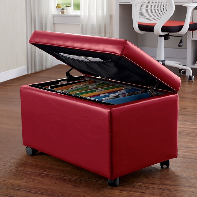 Hudson File Storage Ottoman, , large