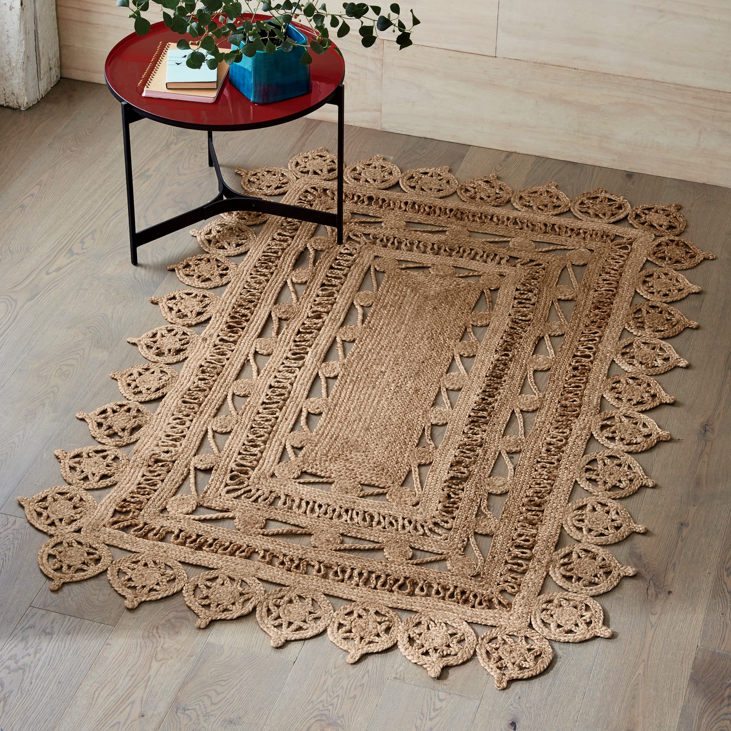 Jute Rectangle Rug 4' X 6' Midnight Velvet