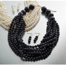 Beaded Necklace and Earring Set, , large