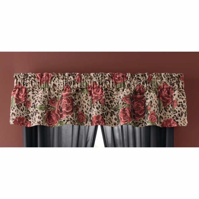 Rose Leopard Jacquard Valance, , large