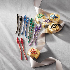 Crystal Pear Cuff &amp; Drop Earrings - Buy Both and Save, , large