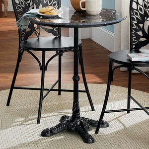Noir Faux-Marble Bistro Table, , large