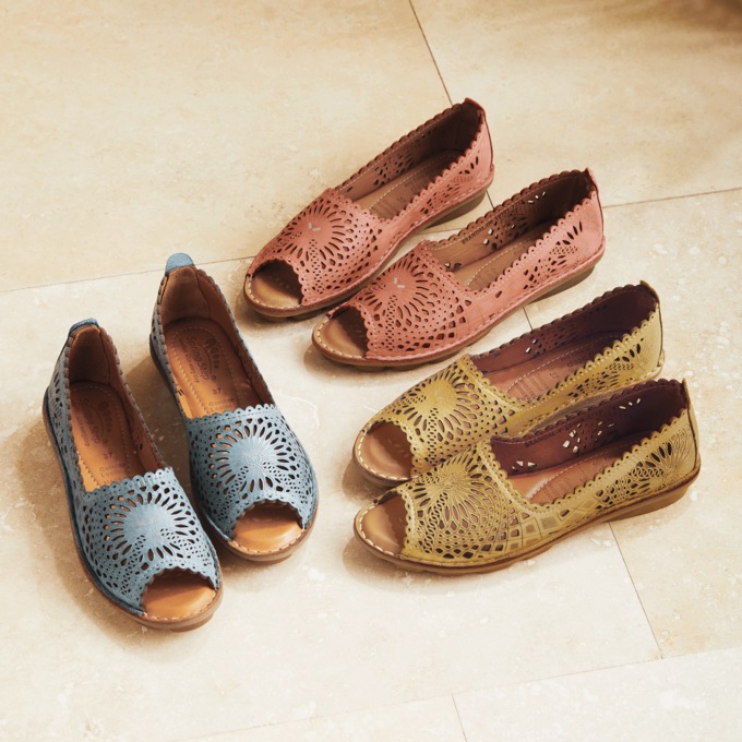 Spring Step Brandal Peep-Toe Slip-On, , large