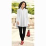 Emily Oversized Button-Down Tunic with High-Low Hem, , large