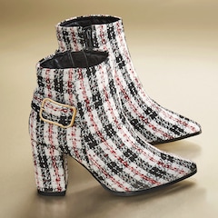 Plaid Buckle Bootie, , large