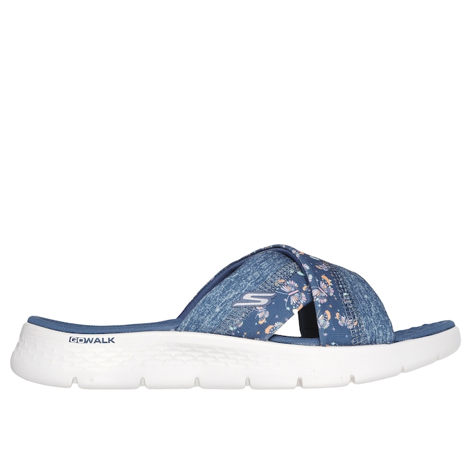 Skechers Womens' GO WALK Flex Butterfly Bliss Slide, Navy, large