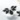 Shoe Jewelry, Black Silvertone, swatch