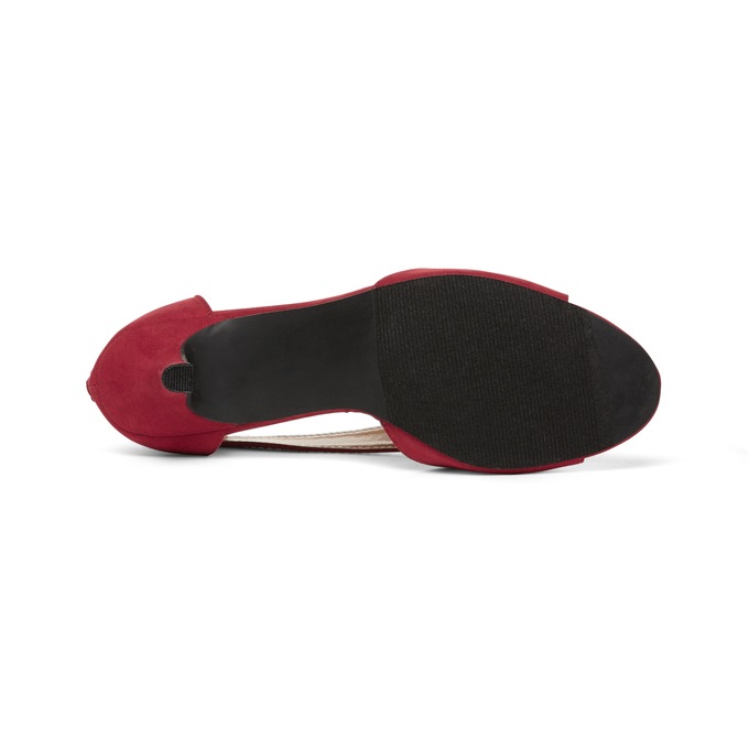 Classique Rhinestone Band Sandal, Red, large