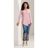 Cross Stitch Floral Embroidered Jean, , large