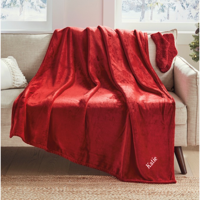 Snuggly Throw Blanket and Socks Gift Set, , large