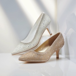 Sugared Rhinestone Pump, , large