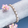 Genuine Opal and Diamond Tennis Bracelet, , large
