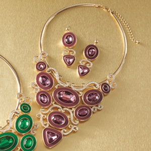 Crystal Allure Enamel Necklace, , large