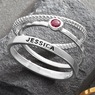 Personalized Birthstone Stack 3-Ring, , large