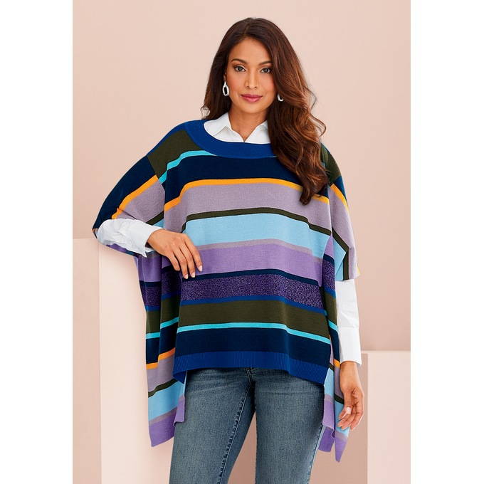 Fall in Central Park Sweater Poncho, , large