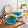5-Piece Enameled Cast Iron Cookware Set, Island Blue, large