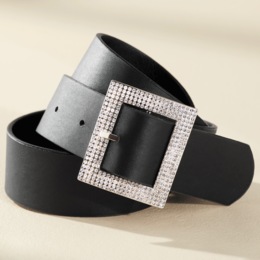 Rhinestone Buckle Belt, , large