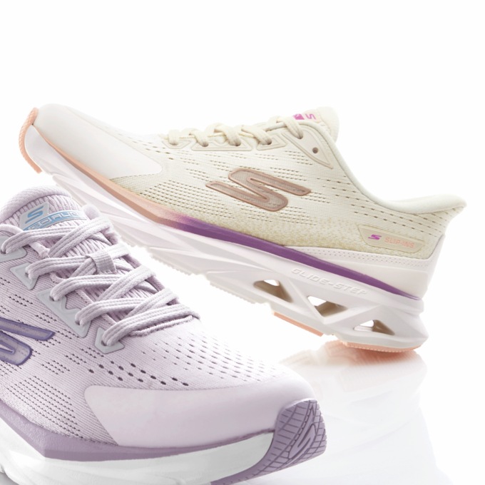 Skechers Women's Slip-Ins Glide Step Vortex Lace-Up, Natural, large
