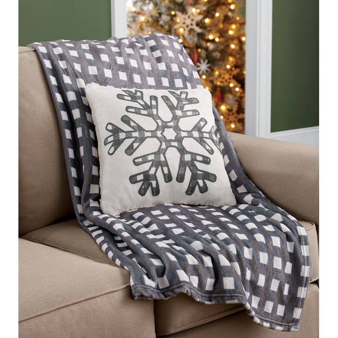 Novelty Plush Throw and Pillow Set, , large