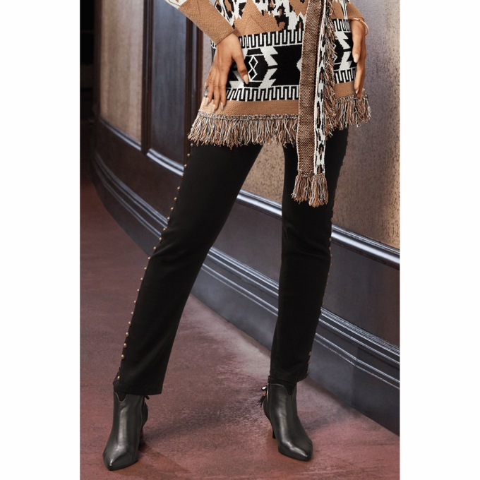 Onyx Studded Jeans, , large