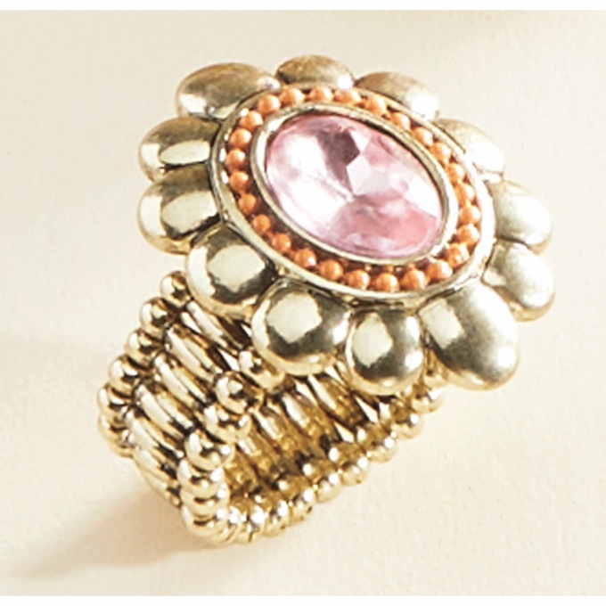 Crystal/Enamel Stretch Ring, , large
