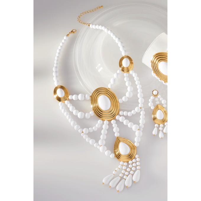 White Bead Jewelry Collection, , large