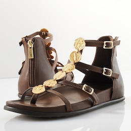 RM Hadley Gladiator Sandal with Goldtone Medallions by Rebecca Minkoff, , large