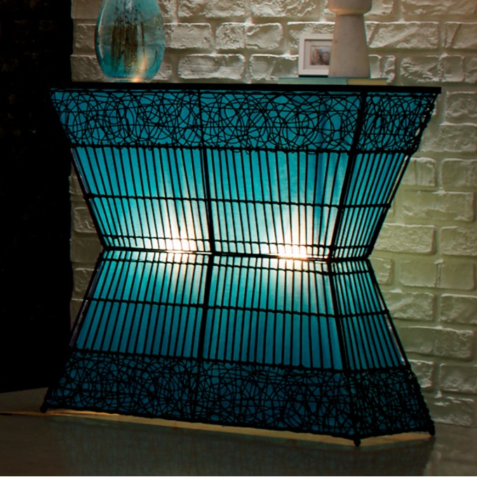 Zain lighted rattan coffee clearance table
