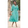 Elegant Fit-and-Flare Sparkling Jacket  Dress with 3/4 Sleeve, , large