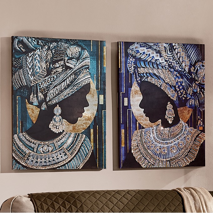 Global African Sister Canvases - Buy Both and Save, , large