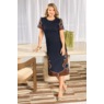 Rodina Stretch-Denim A-Line Midi Dress with Studded Faux-Suede Appliqu&eacute;s, , large