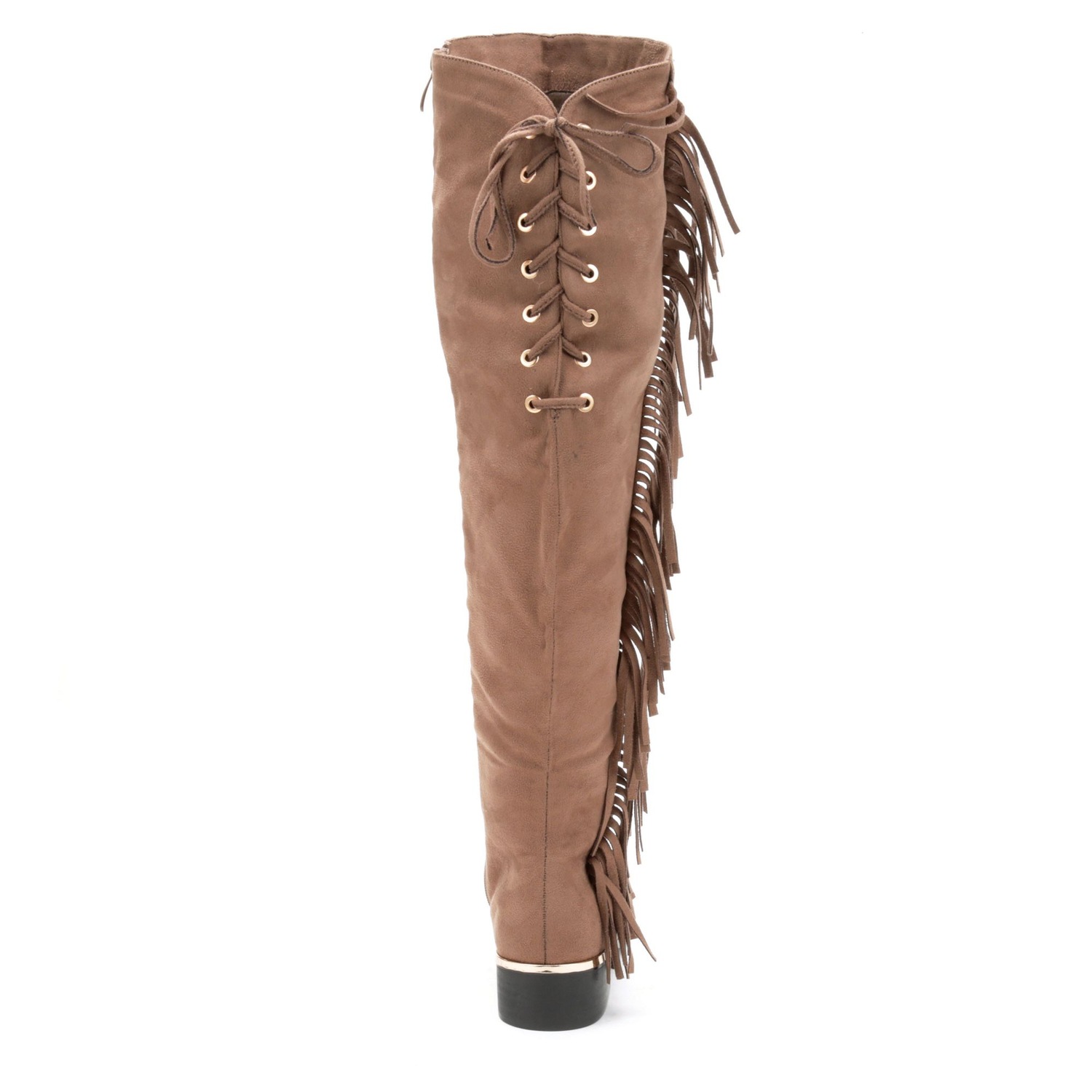 over the knee boots fringe