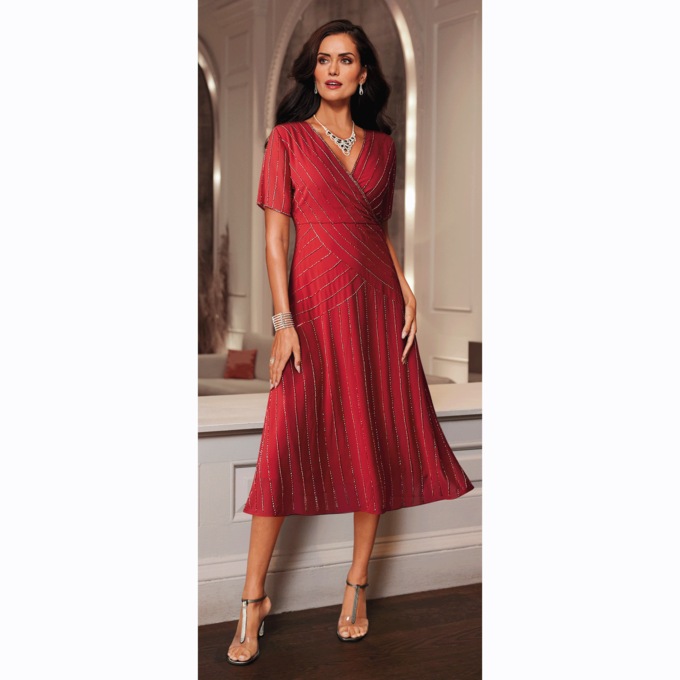 Sandre Embellished Dress, , large
