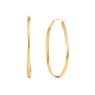 Gold Twist Oval Hoops, , large