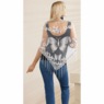 Butterfly Shawl, White, large