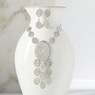 Metallic Lace Ovals Necklace & Earring Set, , large