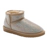 Azalea Wang Faux-Suede Fairytale Rhinestone Bootie with Faux Fur Lining for Women, , large