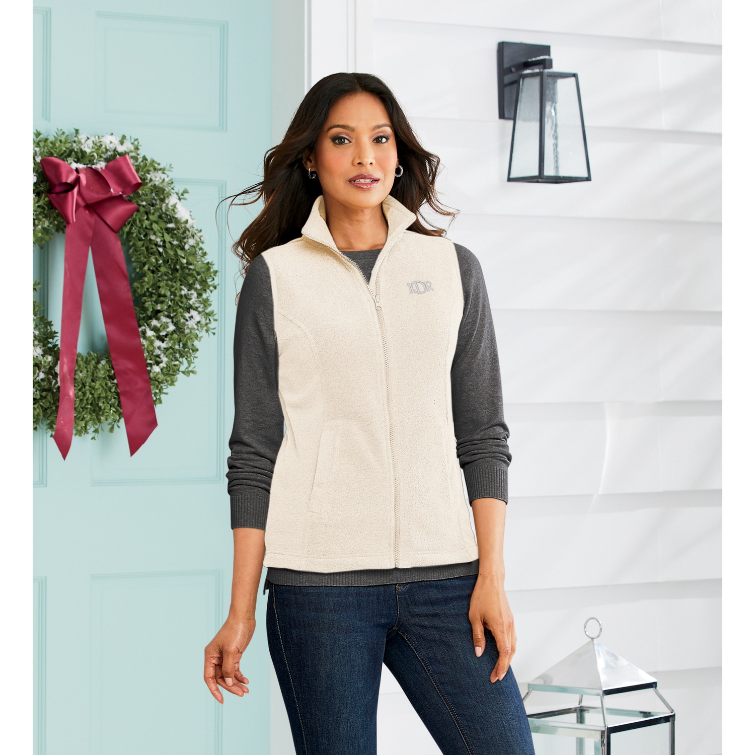 Personalized Women's Fleece Vest Midnight Velvet